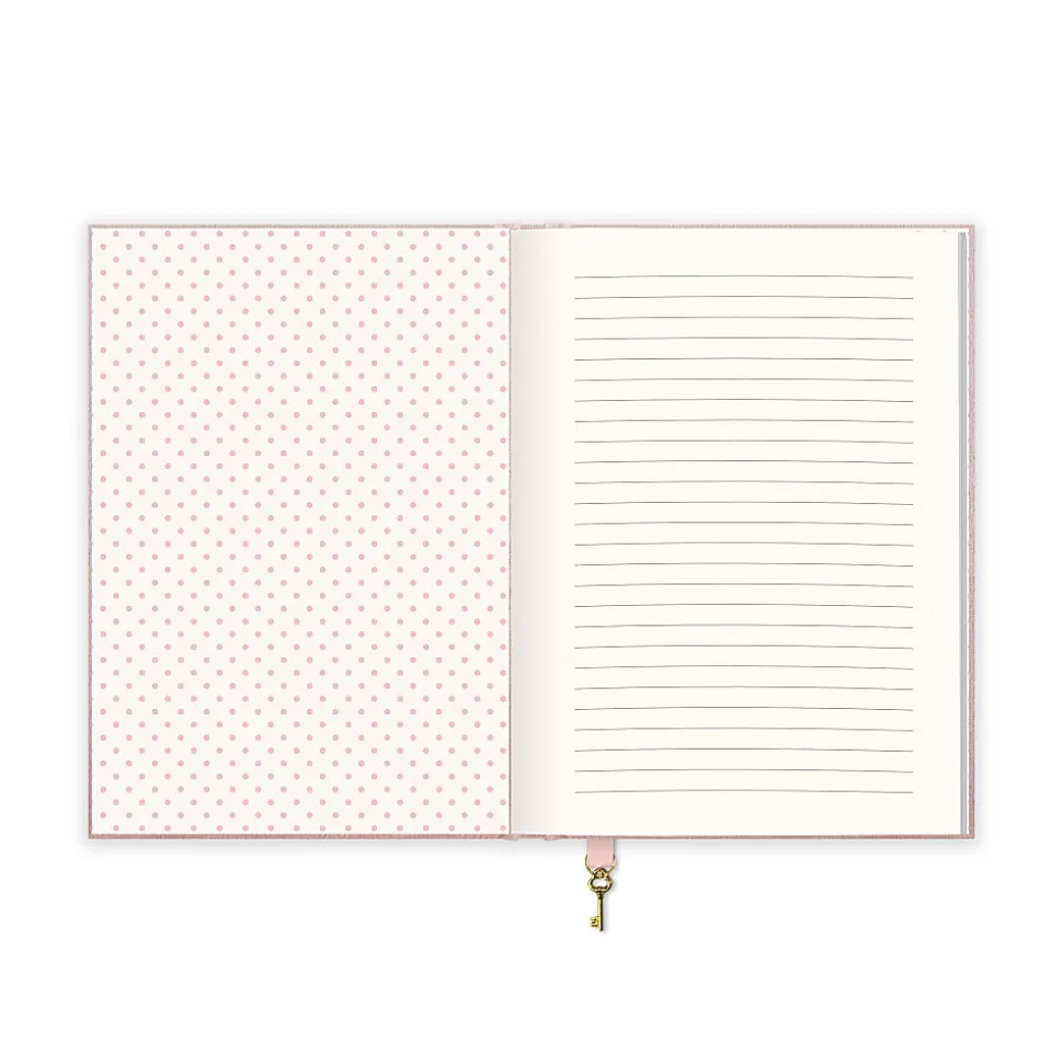 Studio Oh! Olivia Velvet Journal, 5-13/16" x 8-1/4", Sweetheart Pink, Total Quantity 1