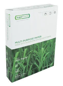 Sugarmade Multipurpose Paper, 92 Bright, 10 Reams, 5000 Sheets/Carton, 8 1/2