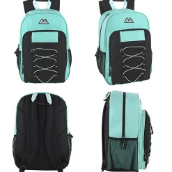 Summit Ridge Bungee Backpacks, Assorted Colors, Case Of 24 Backpacks, 4016Q24