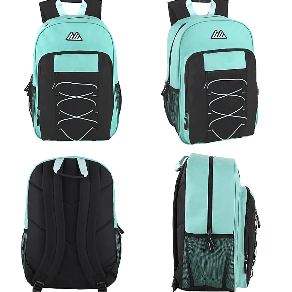 Summit Ridge Bungee Backpacks, Assorted Colors, Case Of 24 Backpacks, 4016Q24