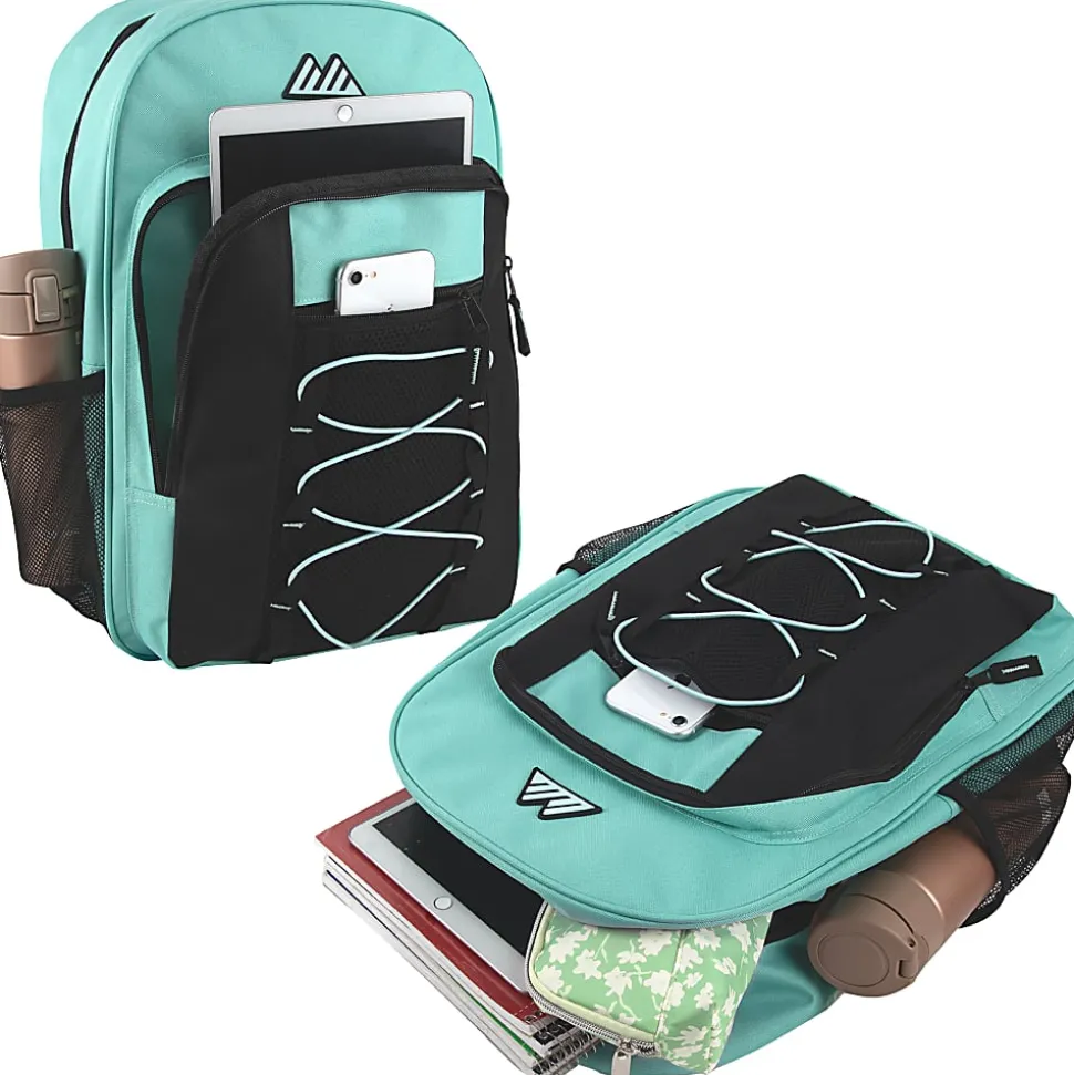 Summit Ridge Bungee Backpacks, Assorted Colors, Case Of 24 Backpacks, 4016Q24