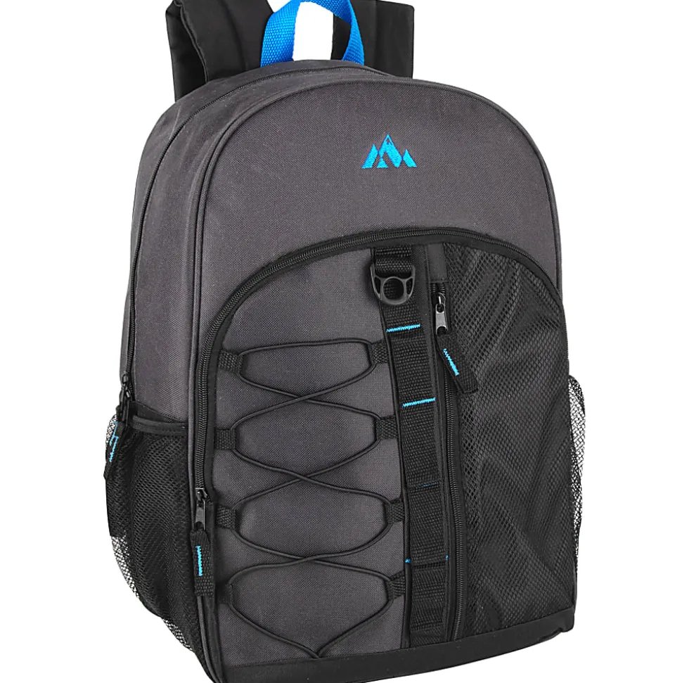 Summit Ridge Bungee Backpacks, Assorted Colors, Case Of 24 Backpacks, 2938Q24