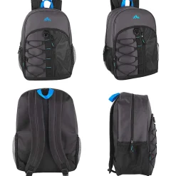 Summit Ridge Bungee Backpacks, Assorted Colors, Case Of 24 Backpacks, 2938Q24