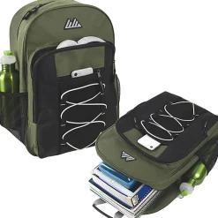 Summit Ridge Bungee Backpacks, Assorted Colors, Case Of 24 Backpacks, 2888Q24
