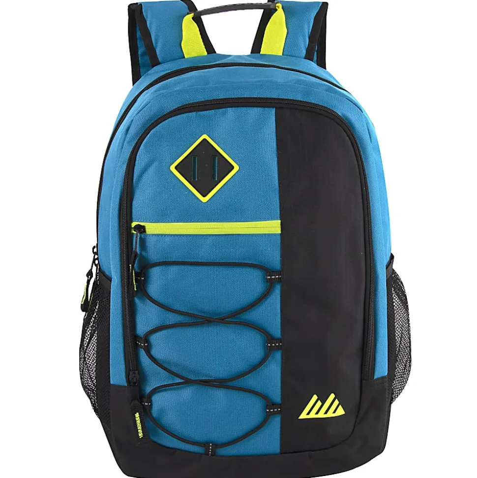 Summit Ridge Bungee Backpack With 17" Laptop Pocket, Blue