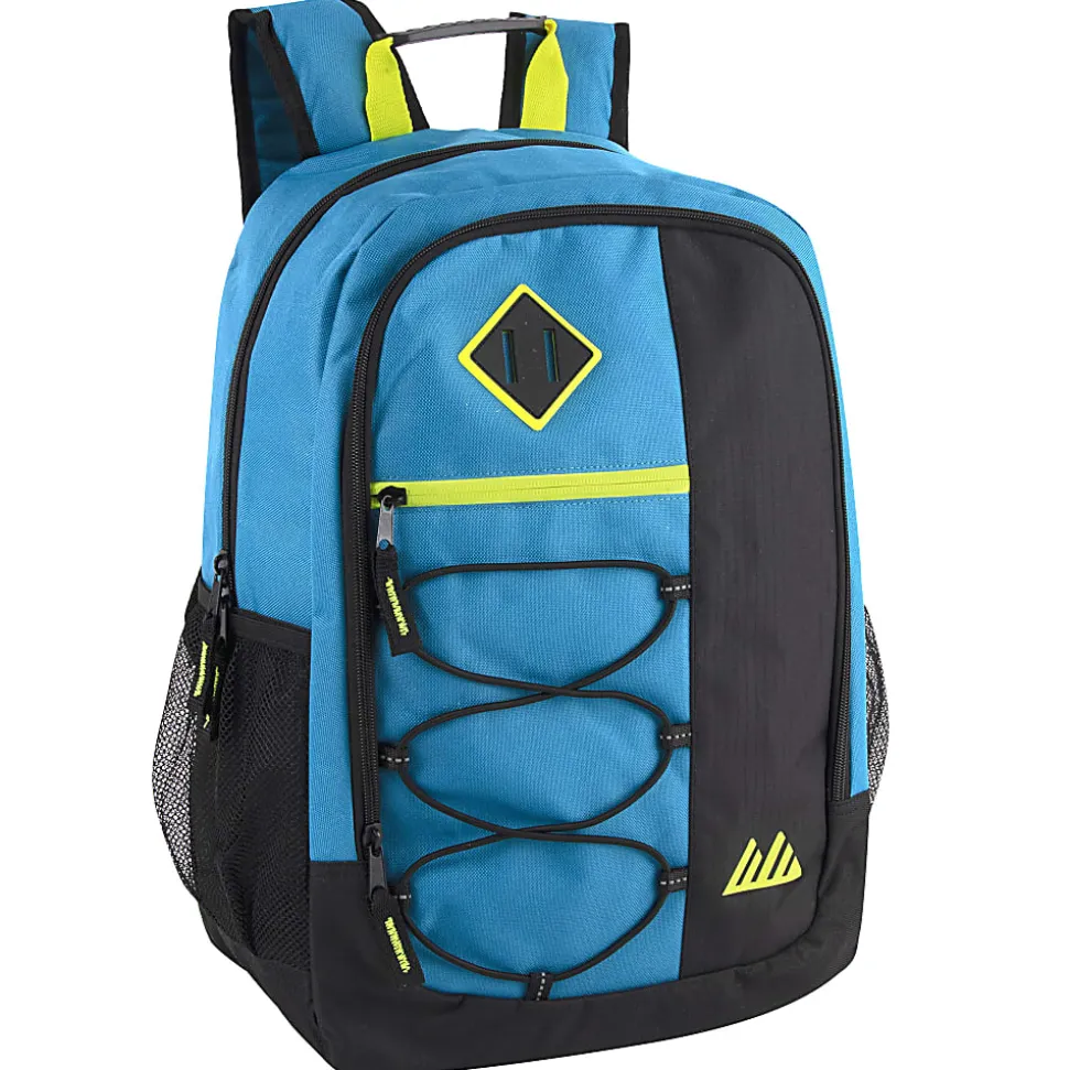 Summit Ridge Bungee Backpack With 17" Laptop Pocket, Blue