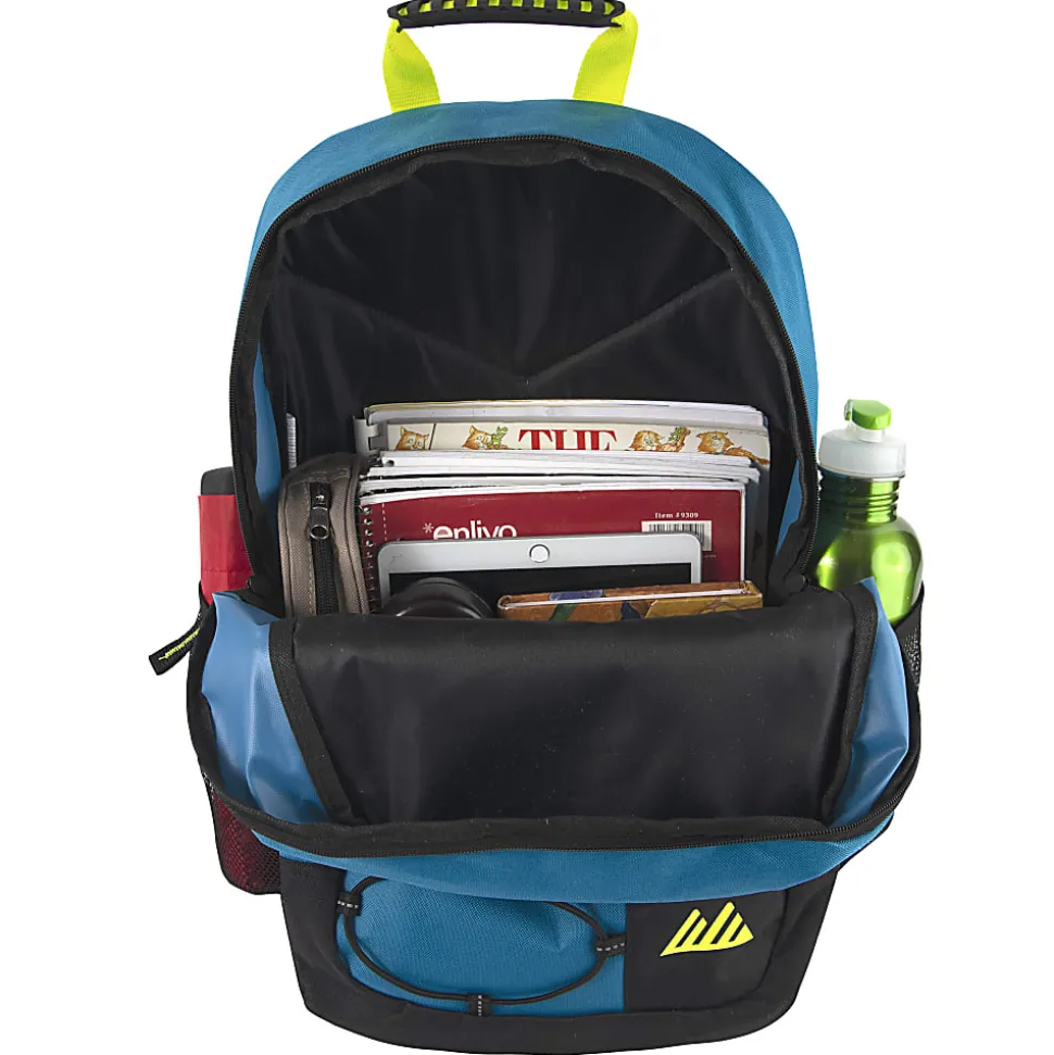Summit Ridge Bungee Backpack With 17" Laptop Pocket, Blue