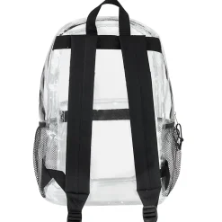 Summit Ridge Classic Clear Backpacks, Black Trim, Case Of 24 Backpacks