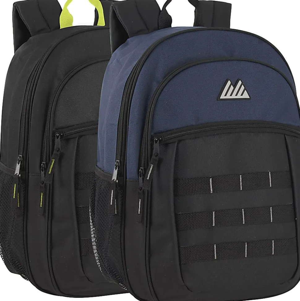 Summit Ridge Daisy Chain Backpacks, Black/Navy, Total Qty 24