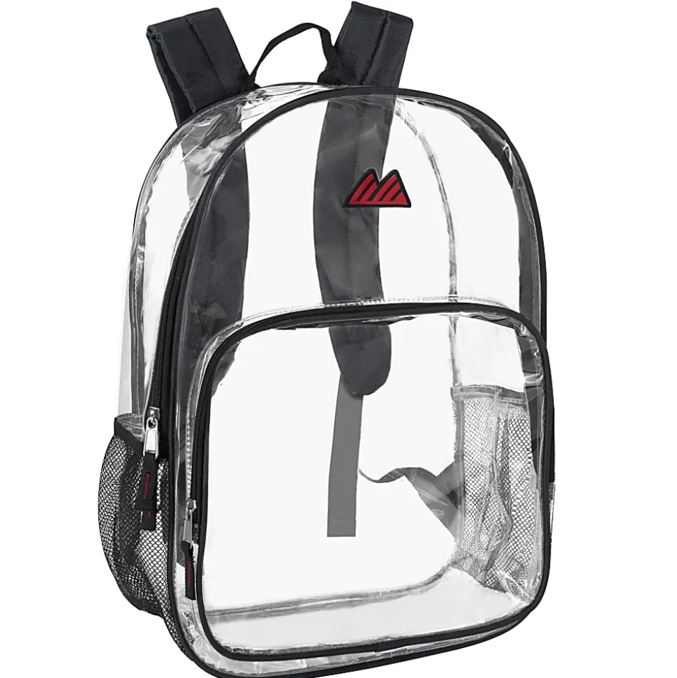 Summit Ridge Heavy-Duty Clear Backpack, Black Trim