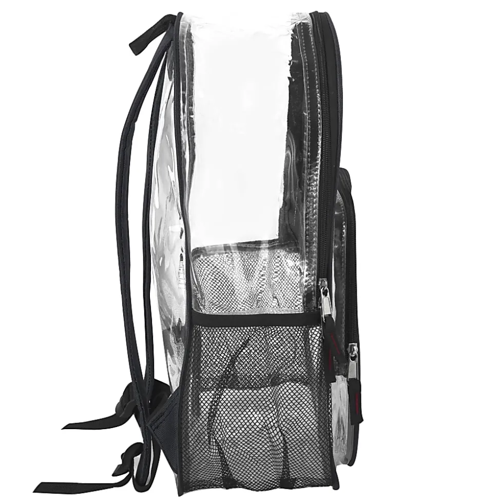 Summit Ridge Heavy-Duty Clear Backpack, Black Trim