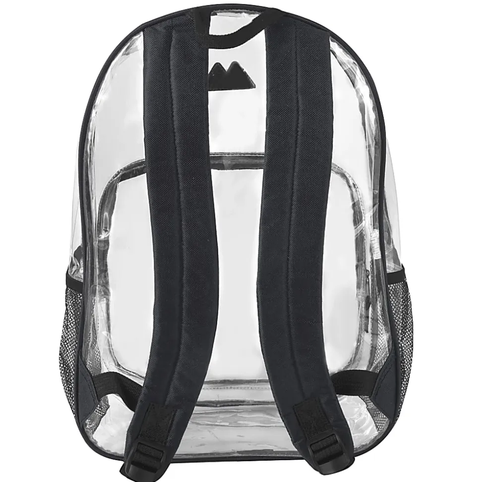 Summit Ridge Heavy-Duty Clear Backpack, Black Trim
