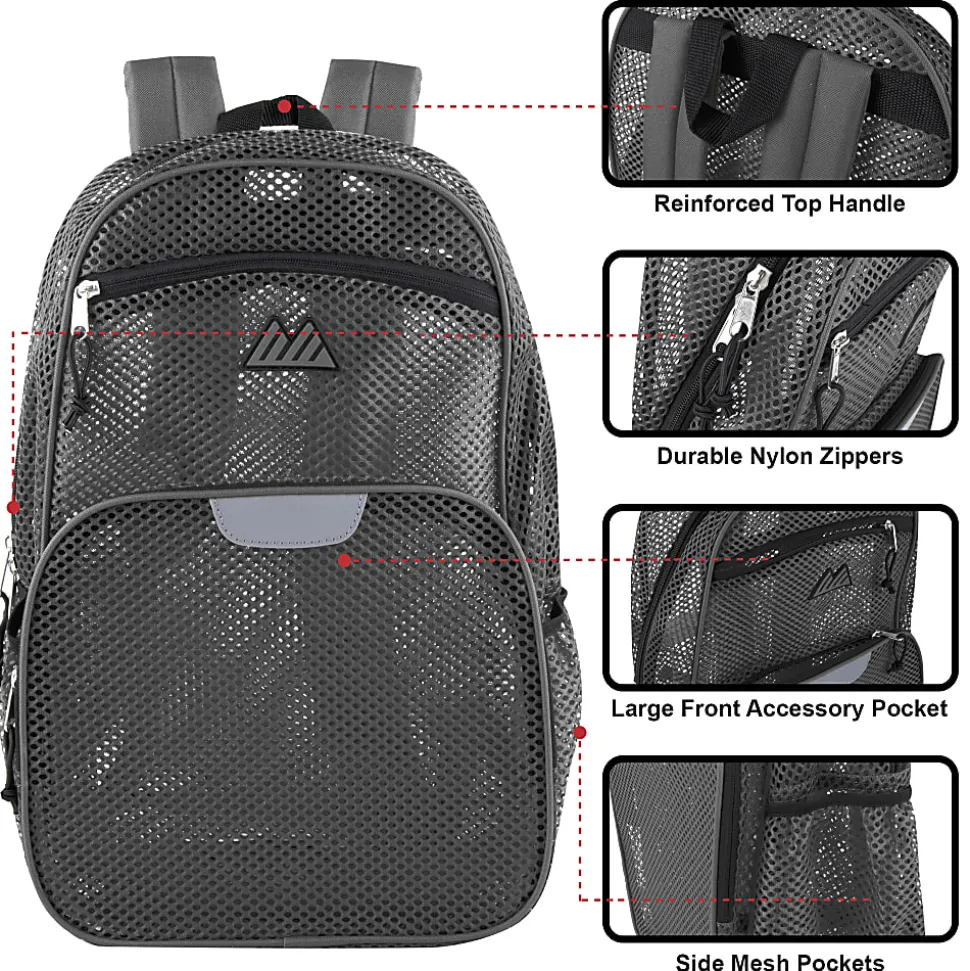 Summit Ridge Mesh Backpack, Gray