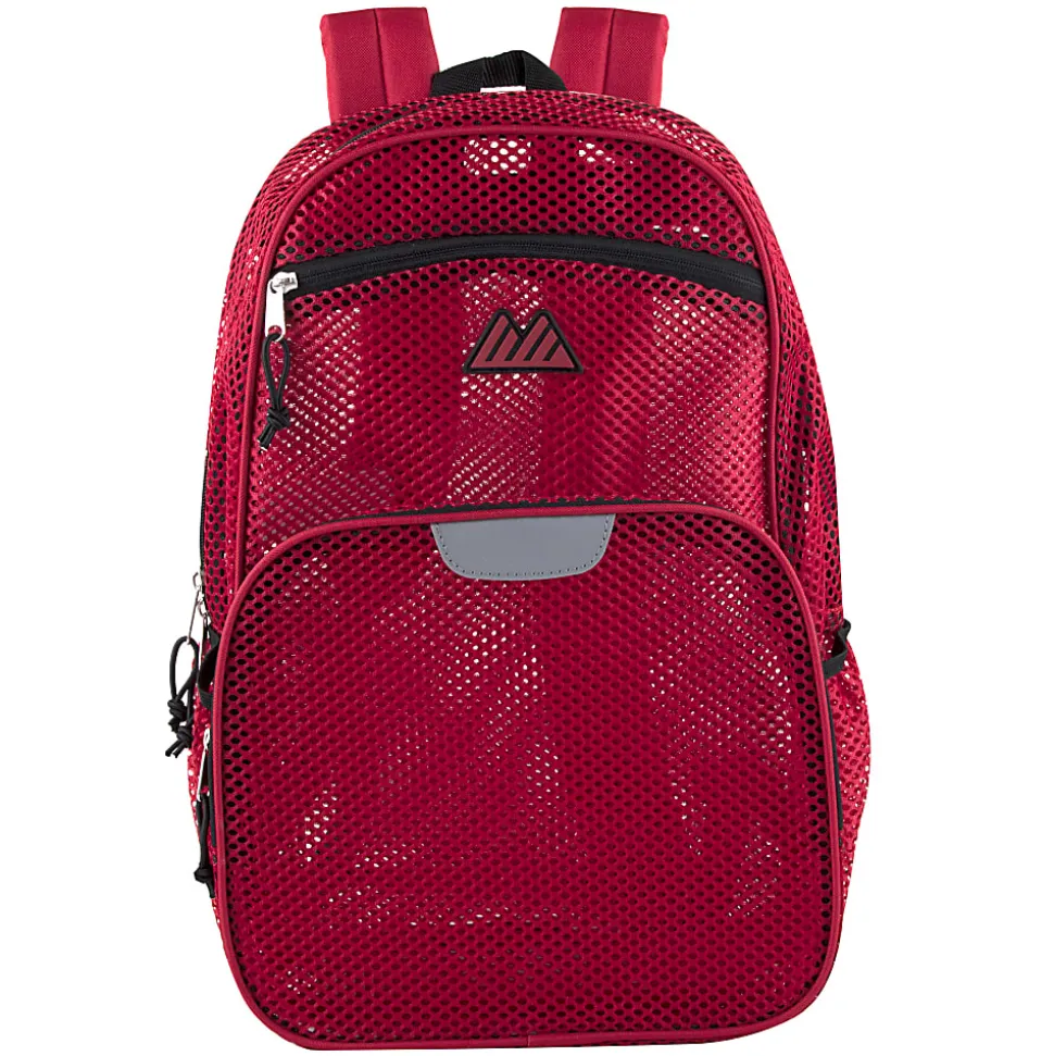 Summit Ridge Mesh Backpack, Red