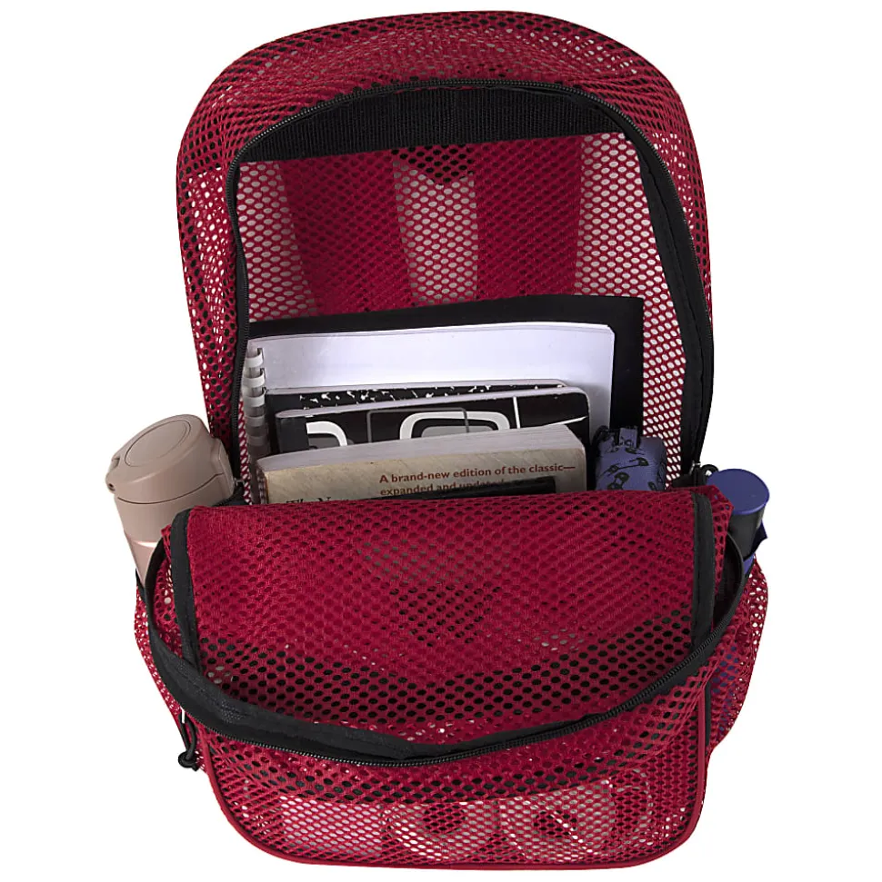 Summit Ridge Mesh Backpack, Red