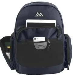 Summit Ridge Multi-Pocket Backpacks With 17" Laptop Pockets, Black/Navy, Total Qty 24