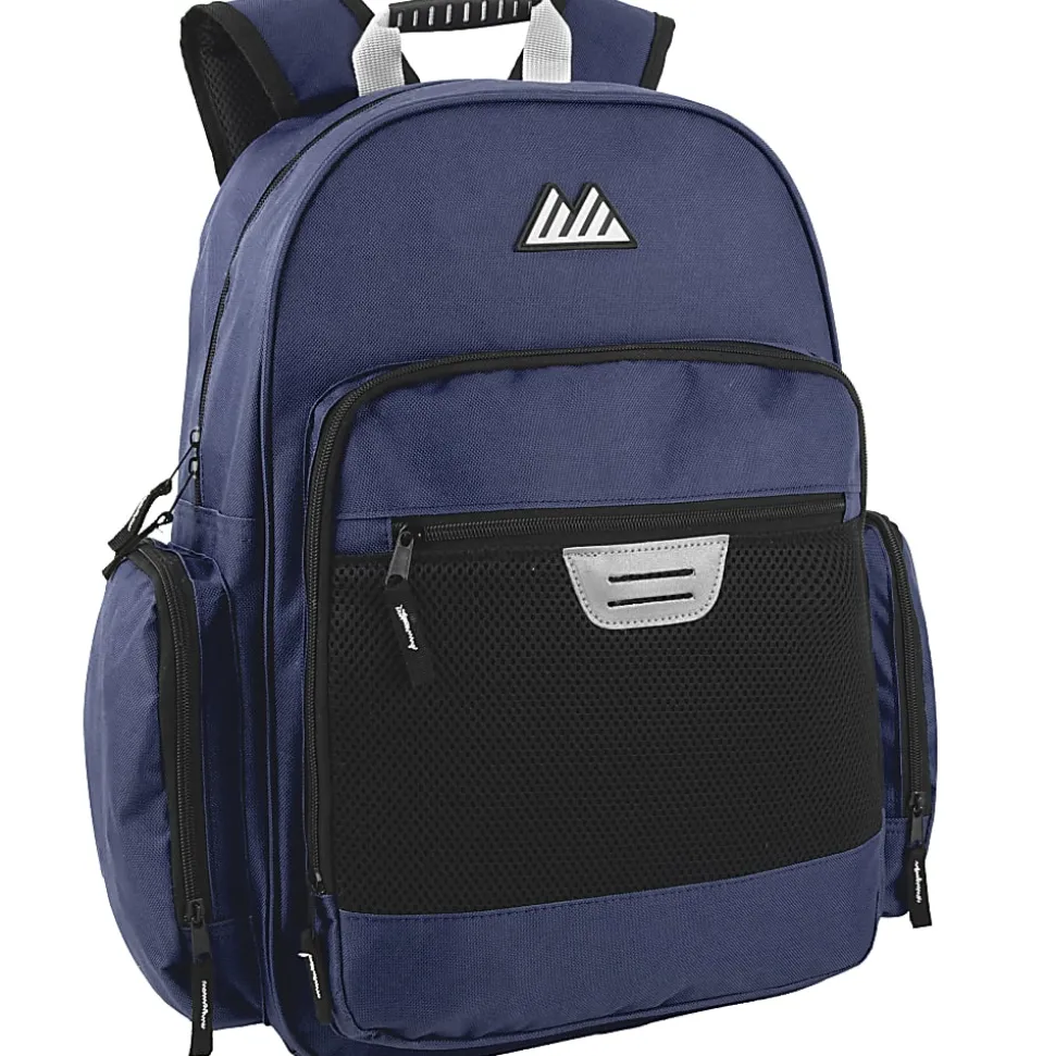 Summit Ridge Multi-Pocket Backpacks With 17" Laptop Pockets, Black/Navy, Total Qty 24