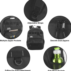 Summit Ridge Multi-Pocket Backpacks, Assorted Colors, Case Of 24 Backpacks, 2939Q24