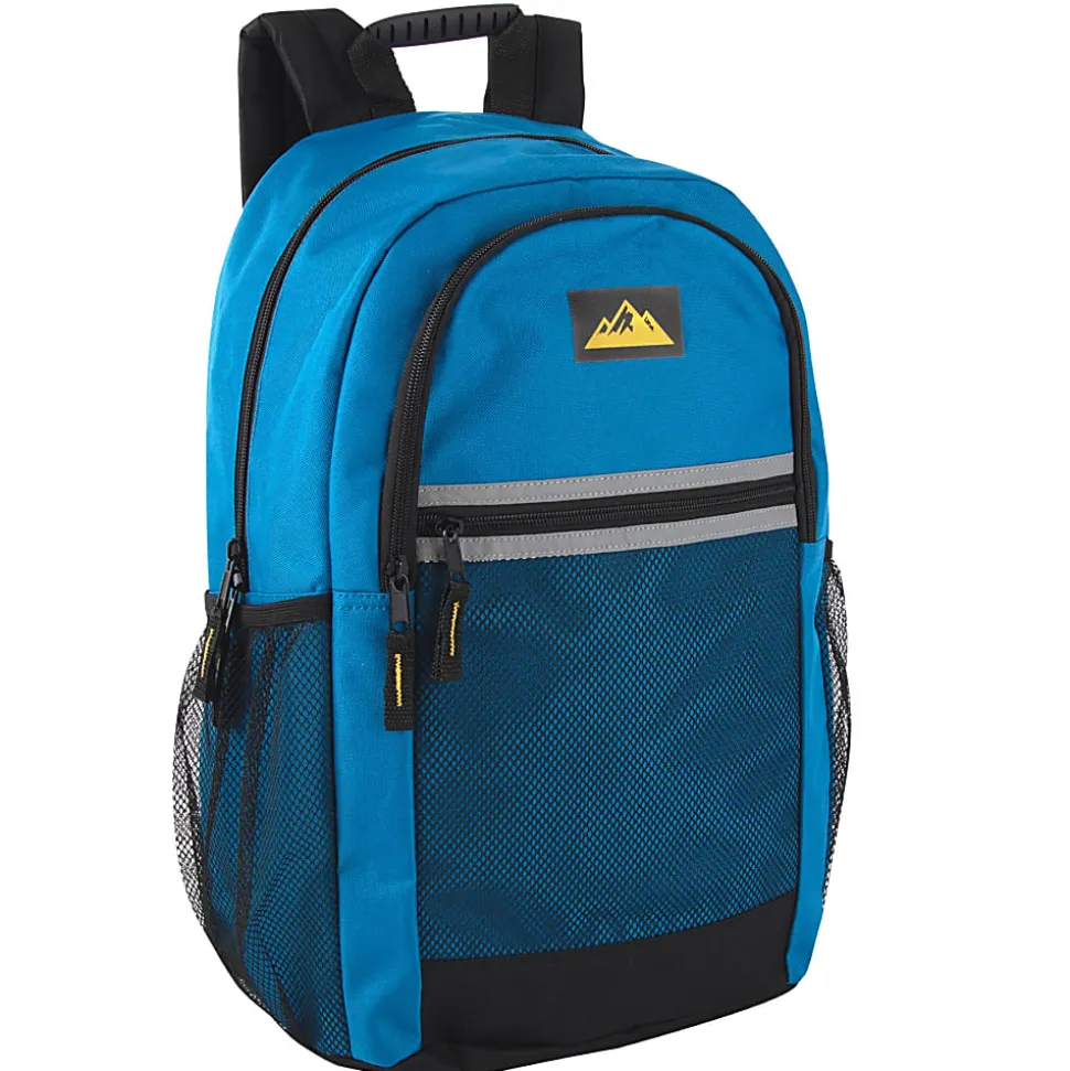 Summit Ridge Multi-Pocket Reflective Backpacks With 30-Piece School Supply Kits, Assorted Colors, Total Qty 12