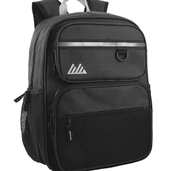 Summit Ridge Reflective Backpacks, Black/Blue/Red/Gray/Tan, Pack Of 24 Backpacks