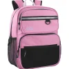 Summit Ridge Reflective Backpacks, Pink/Purple/Light Blue/Teal, Pack Of 24 Backpacks