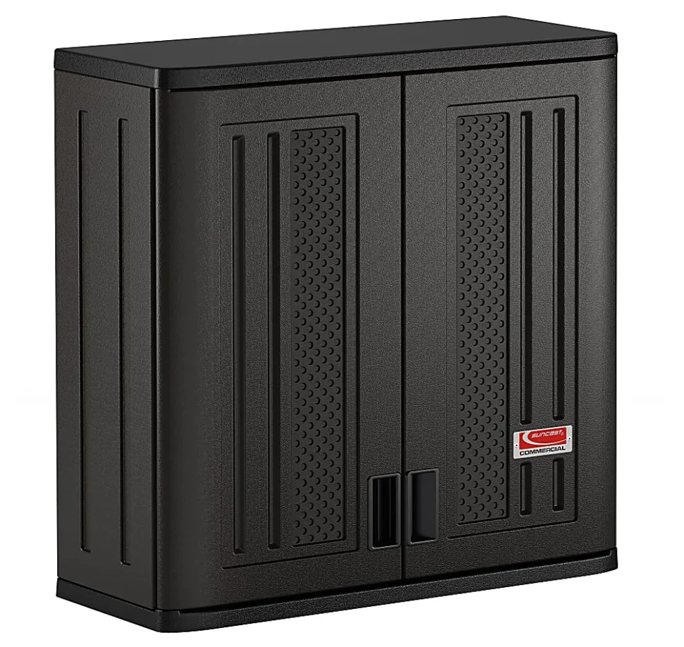 Suncast Commercial HDPE 1-Shelf Wall Cabinet, Gray