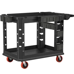 Suncast Commercial Heavy-Duty Plus 2-Shelf Utility Cart, 34-13/16