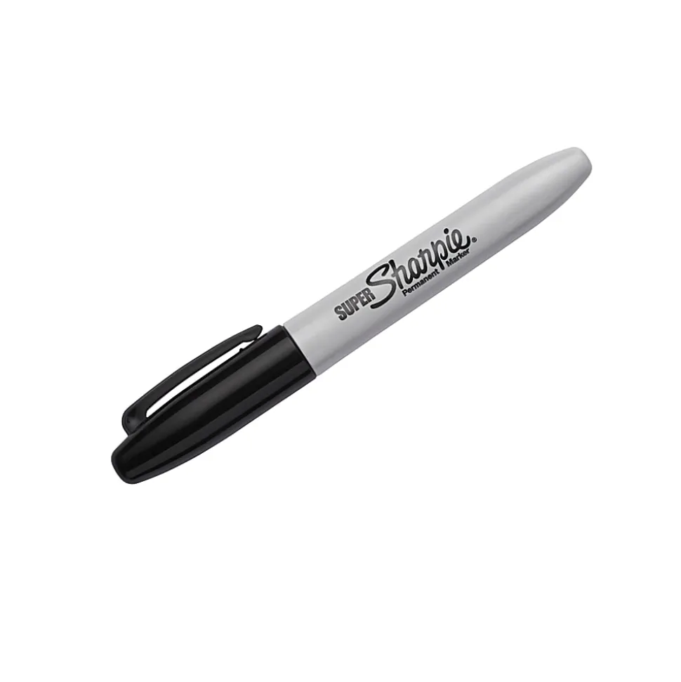 Super Sharpie® Permanent Markers, Black, Pack Of 6 Markers