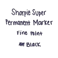 Super Sharpie® Permanent Markers, Black, Pack Of 6 Markers
