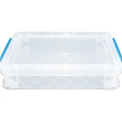Super Stacker Document Box, 3-7/16”H x 10-1/2”W x 14-1/2”L, Clear