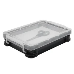Super Stacker Document Box, 3-7/16”H x 10-1/2”W x 14-1/2”L, Gray