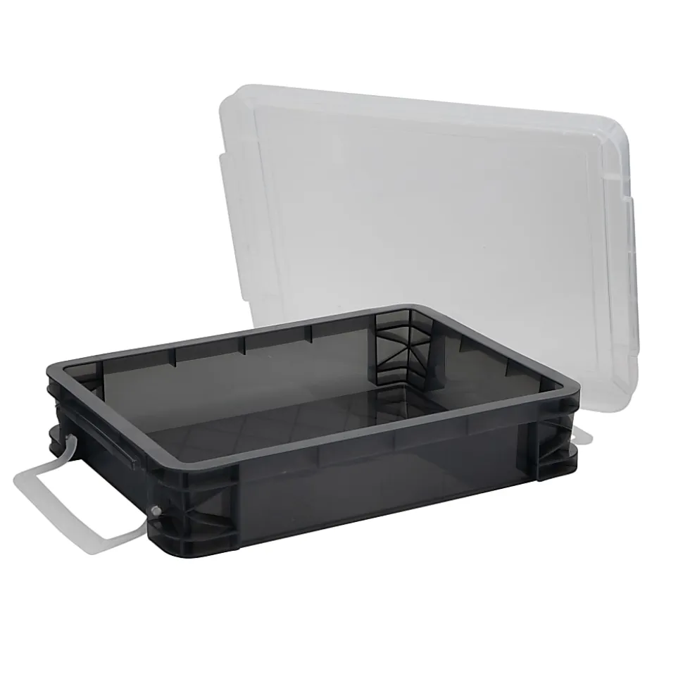 Super Stacker Document Box, 3-7/16”H x 10-1/2”W x 14-1/2”L, Gray