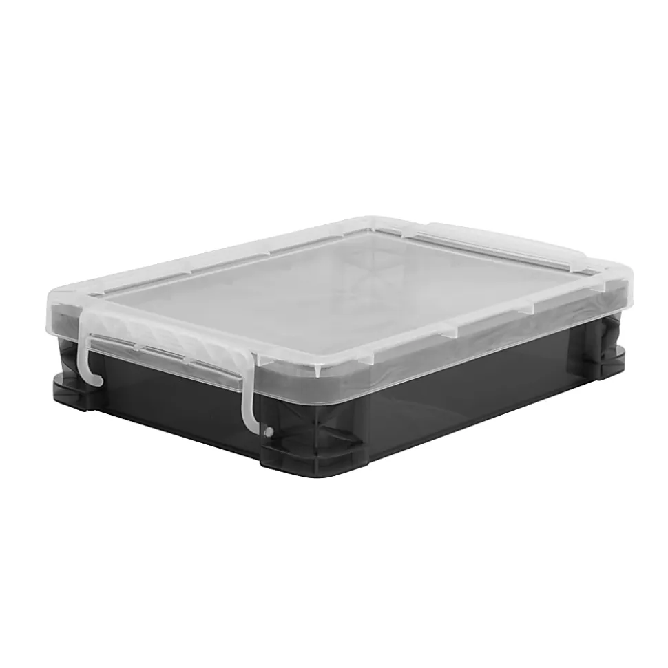 Super Stacker Document Box, 3-7/16”H x 10-1/2”W x 14-1/2”L, Gray