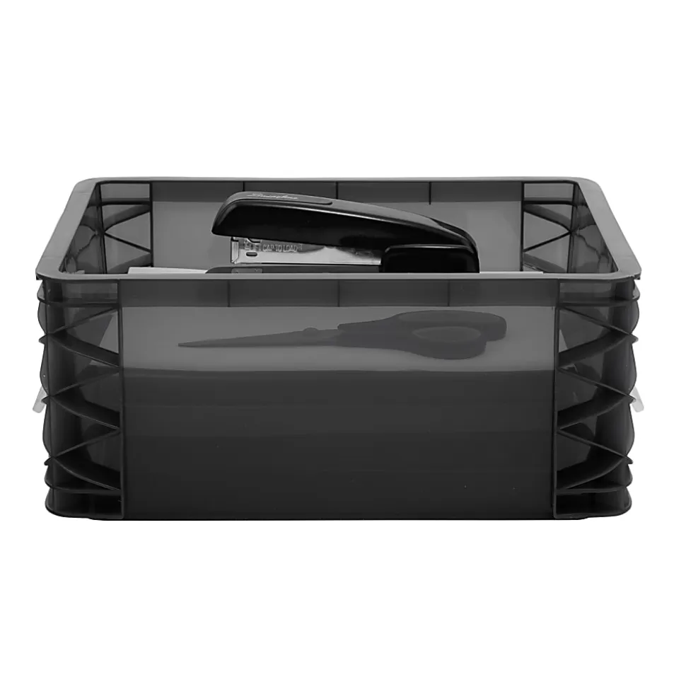 Super Stacker Large Storage Box 6-1/2" H x 10-1/5" W x 14-1/2" L Clear