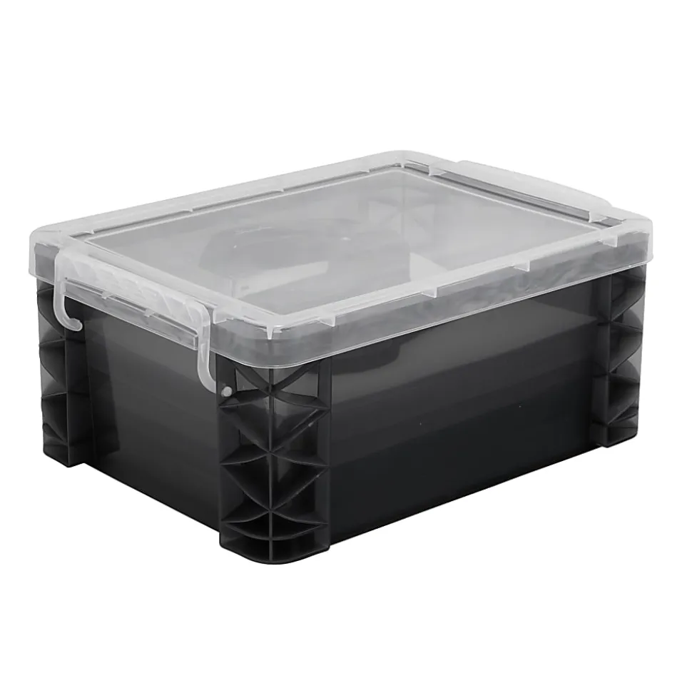 Super Stacker Large Storage Box 6-1/2" H x 10-1/5" W x 14-1/2" L Clear