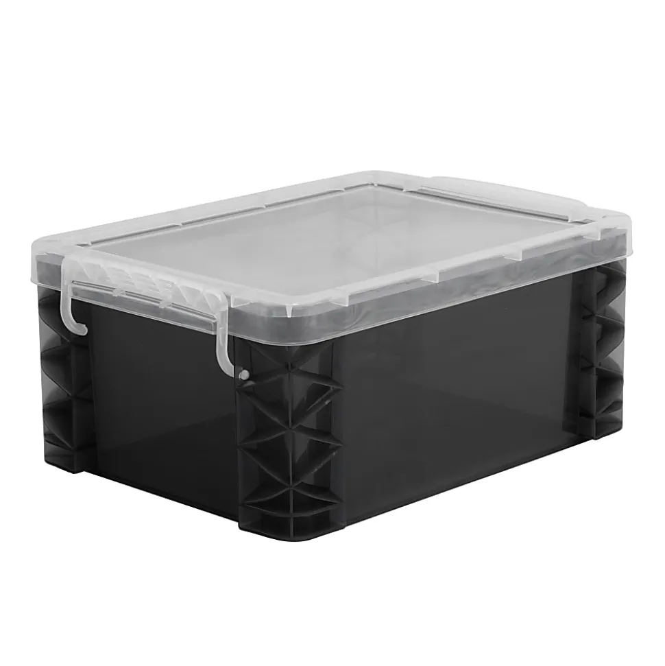 Super Stacker Large Storage Box 6-1/2" H x 10-1/5" W x 14-1/2" L Clear