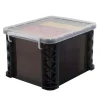 Super Stacker Large Storage Box, 11-1/4"H x 14"W x 17-3/4"L, Gray