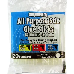 SureBonder 4" All Purpose Glue Sticks - 20 / Pack - Clear