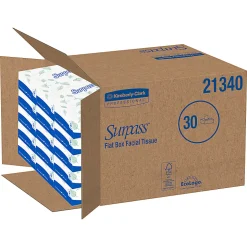 Surpass® 2-Ply Facial Tissue, Unscented, 100 Tissues Per Box, Case of 30 Boxes