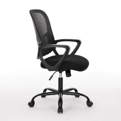 Sweetcrispy Ergonomic Mesh Mid-Back Task Chair, Black