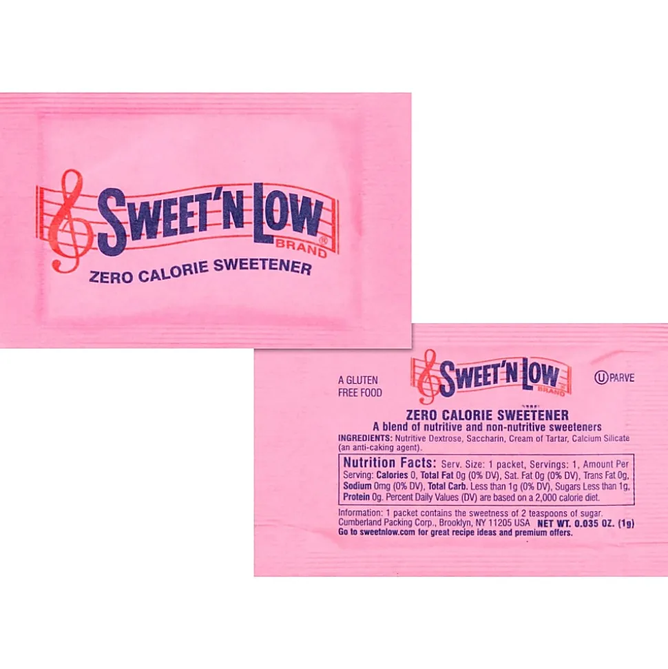 SWEET'N Low Low-Sugar Substitute Packets - Artificial Sweetener - 400/Box - 4 / Carton