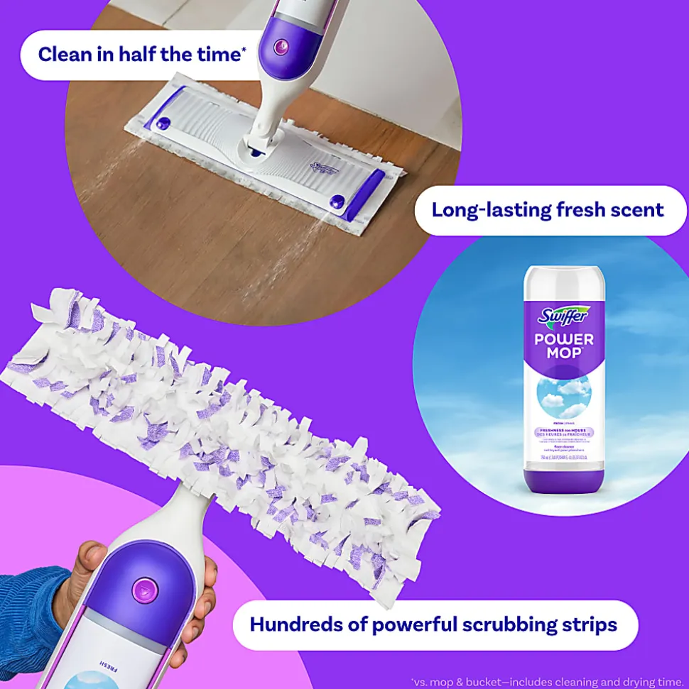 Swiffer® PowerMop Multi-Surface Mop Kit, Fresh Scent, 15"