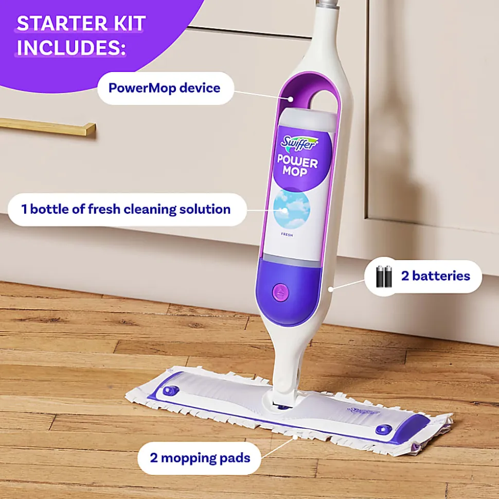 Swiffer® PowerMop Multi-Surface Mop Kit, Fresh Scent, 15"