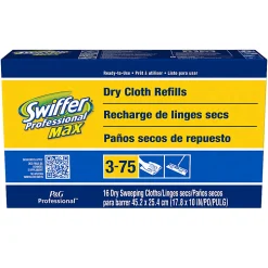 Swiffer Professional Max Dry Refill Cloth Dusting Pads, 16 Cloths Per Box