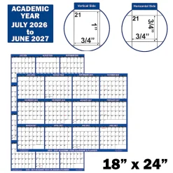 2026-2027 SwiftGlimpse Academic Monthly Wall Calendar, 18