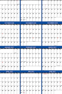 2026-2027 SwiftGlimpse Academic Monthly Wall Calendar, 36” x 24
