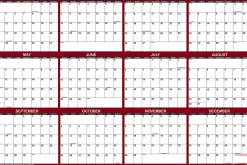 2026 SwiftGlimpse Yearly Erasable Wall Calendar, 36