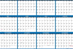2026 SwiftGlimpse Yearly Erasable Wall Calendar, 48