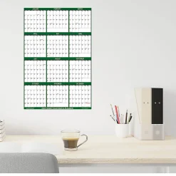 2026 SwiftGlimpse Yearly Reversible Erasable Wall Calendar, 24