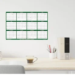 2026 SwiftGlimpse Yearly Reversible Erasable Wall Calendar, 24